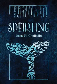 Clúdach Spéirling: eireaball míl mhóir déanta de phatrúin thonnacha turcaide, ar chúlra dúghorm, agus báisteach ag titim thuas.